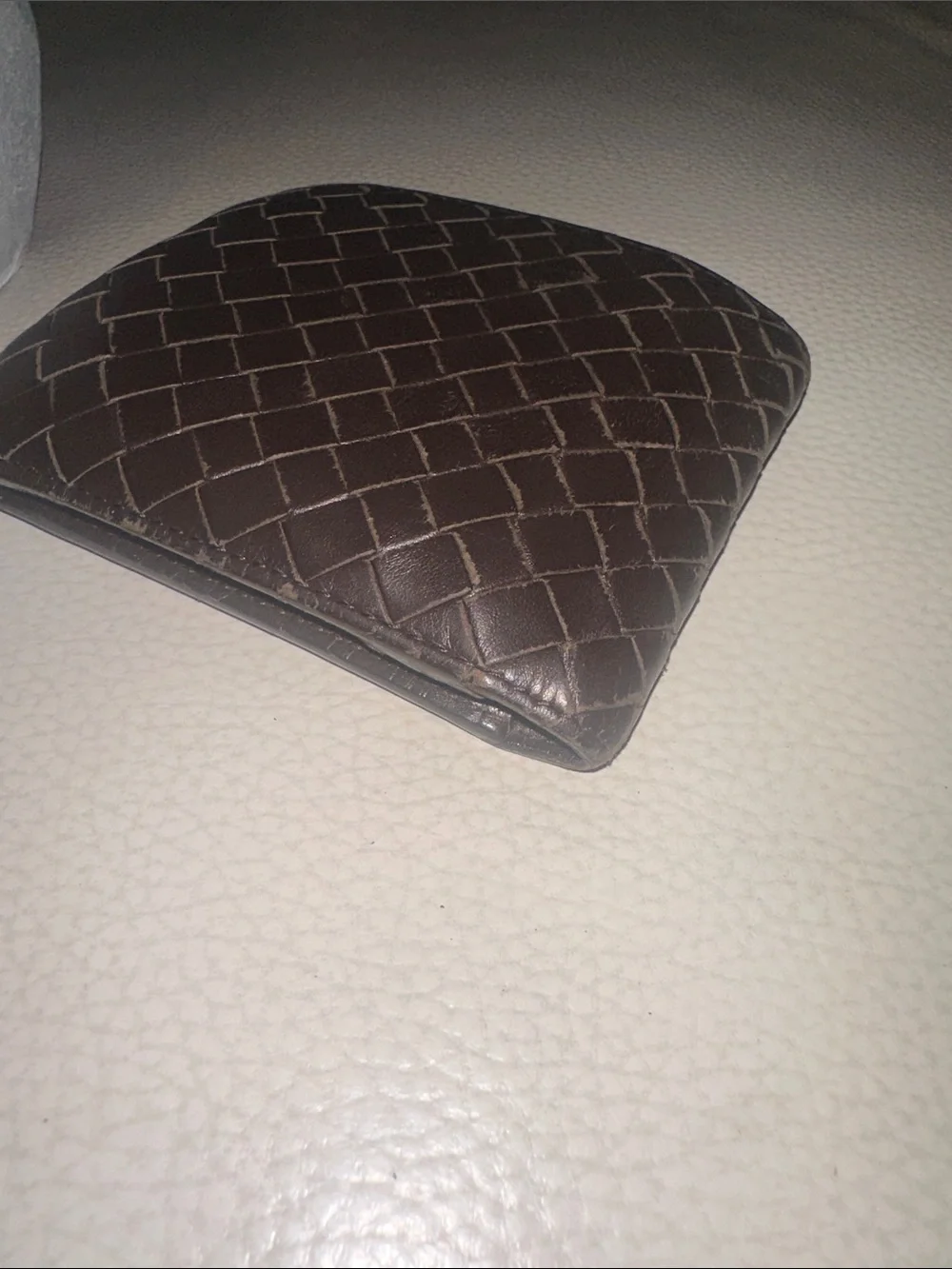 Bottega Veneta Dark Brown Intrecciato Leather Wallet